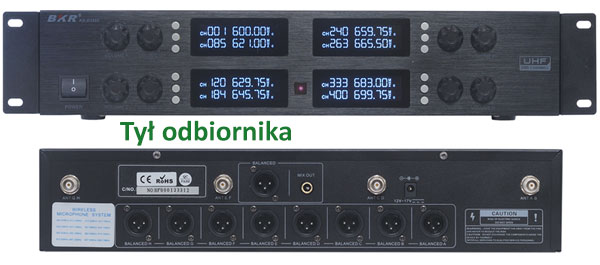 Odbiornik mikrofonów 8 kanałowy BKR KX-D3880